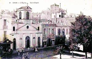 Oran - Place de la Bastille et l'Eglise Saint-Esprit